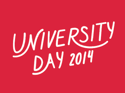 University Day hand lettering type typography university