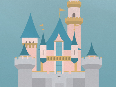 Disney Castle castle disney disneyland illustration