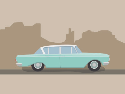 Rambler 1960s car classic illustration rambler route 66