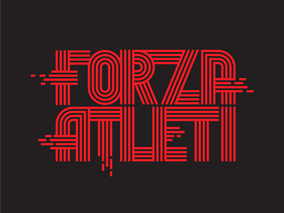 forza atleti atletico madrid custom type football lettering soccer type
