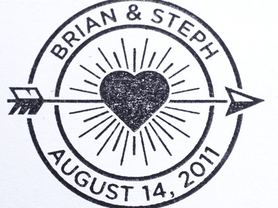 Wedding Stamp arrow heart stamp wedding