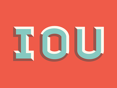 iou bevel block layered letters sans type typography