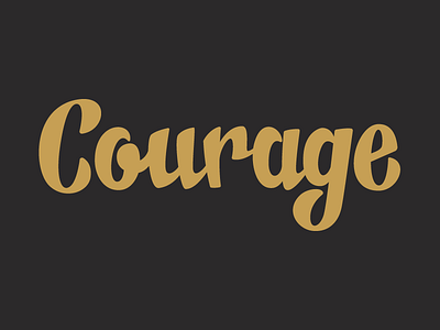 Courage Script custom lettering script typography