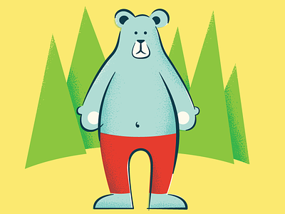 Bear animal bear forest illustration pants woods