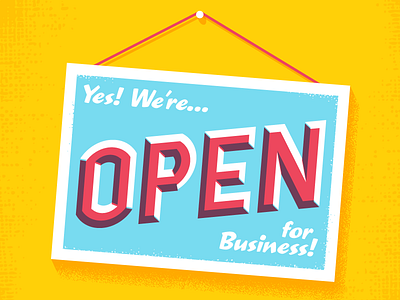Open business freelance lettering sign typography