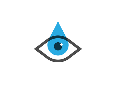 Eyecon drop eye icon logo mark water