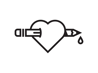 Design Heart heart icon illustration love pencil
