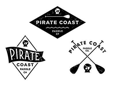 Pirate Coast logo paddle pirate shirt