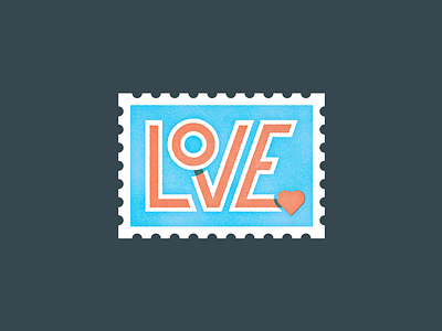 Love Stamp heart love postage stamp type typography