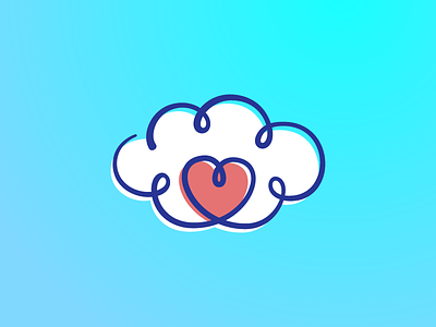 Cloud cloud heart logo
