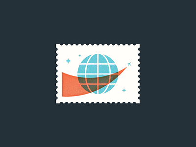 Air Mail airmail globe illustration mail plane postage stamp