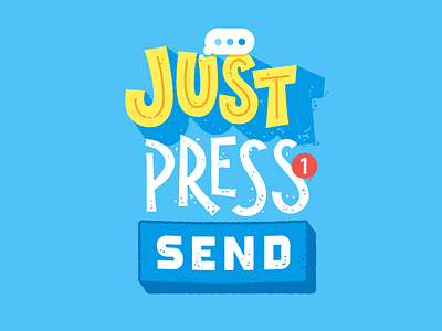 Just Press Send church lettering phone text type typography