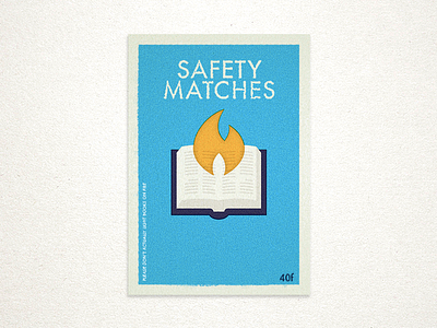 Matchbox book fire illustration matchbox vintage