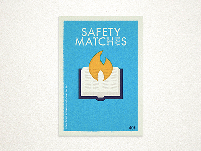 Matchbox book fire illustration matchbox vintage