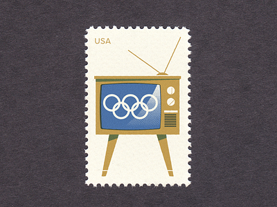 Olympics illustration olympics stamp tv
