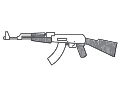 Gun Shot gun illustration kalashnikov wood grain