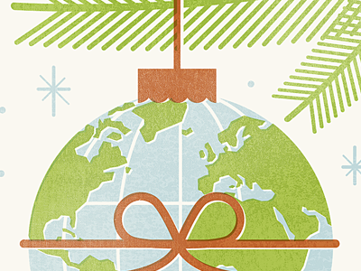 Xmas WIP bow christmas globe illustration ornament ribbon tree