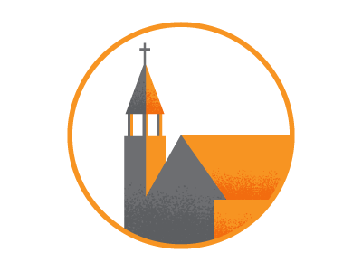 Chapel badge chapel church circle cross icon logo