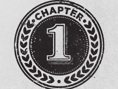 Chapter 1 1 badge circle crest emblem laurels leaves one seal