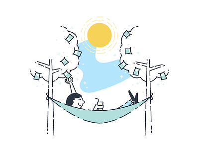 The Life hammock illustration money