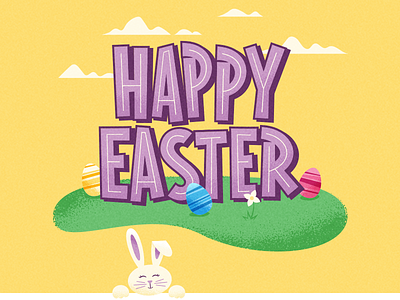 Happy Easter easter illustration lettering type