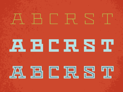 First Round font serif typeface wip