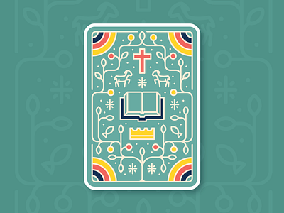 Card Game Design bible design icon illustration playing card vine