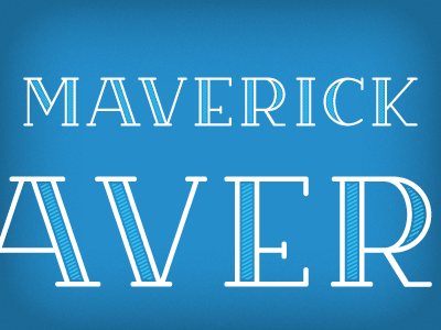 Maverick custom font lettering serif slab type typography