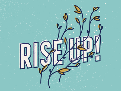Rise Up book cover illustration lettering type