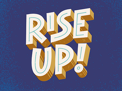 Rise Up! book book cover custom type illustration lettering