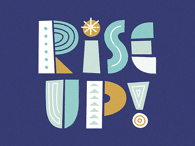Rise Up Lettering book cover illustration lettering type