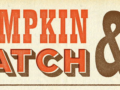 Mkin fall pumpkin typography vintage wood type