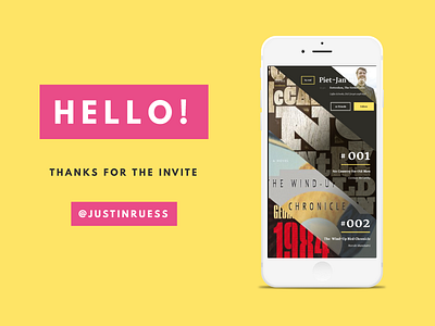 Hello Dribbble! books debut interface read more