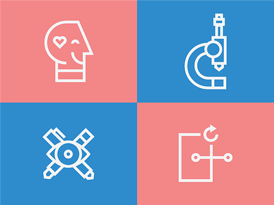 CV icons cv heart icons iteration pencil reseach ux