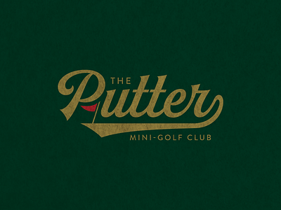 Putter Logo branding flag gold golf golf club golf course golf logo green logo masters minigolf pebble beach texture type vintage