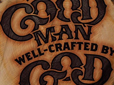 Crafted burn crafted god man type wood