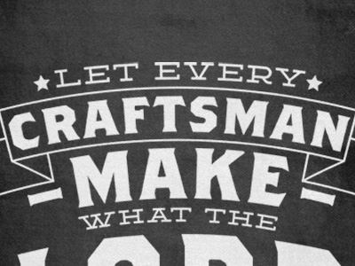 Craftsman bible chalk craft fake type