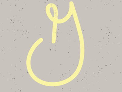 G Monogram g hand handletter letter monogram type wedding yellow