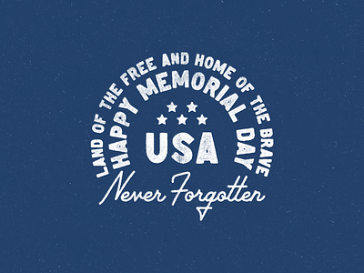 Memorial Day Type america badge blue design grit memorial day texture type usa vintage white