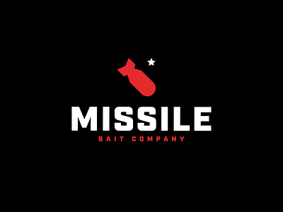 Missile Baits Rebrand baits bomb branding design fishing fishing t shirt icon logo mark missile plastics rebrand star type typography vector
