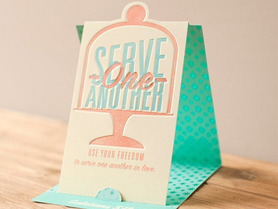 Serve One Another another card deboss emboss foil greeting one serve type