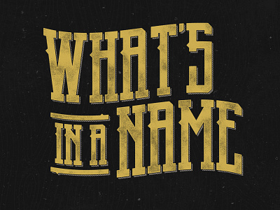 Whats In A Name series sermon type vintage