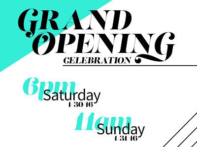 Grand Opening celebration church grand invite opening spot teal