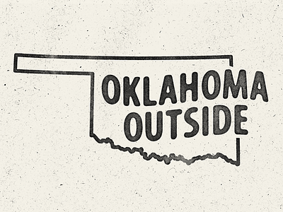 OK Outside 1 brand logo oklahoma outdoors texture vintage