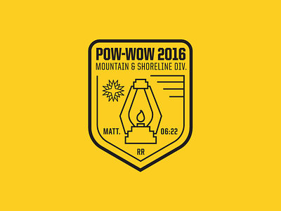 Pow Wow 2016 Patch camp icon lantern patch scouts type