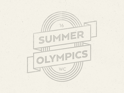 Summer Olympics badge banner logo olympics sports summer type