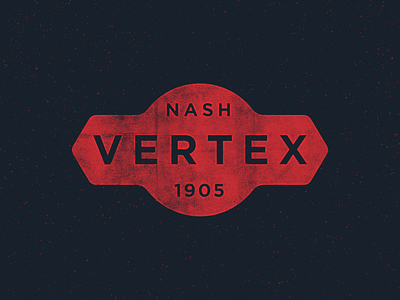 Vertex logo badge industrial logo texture type