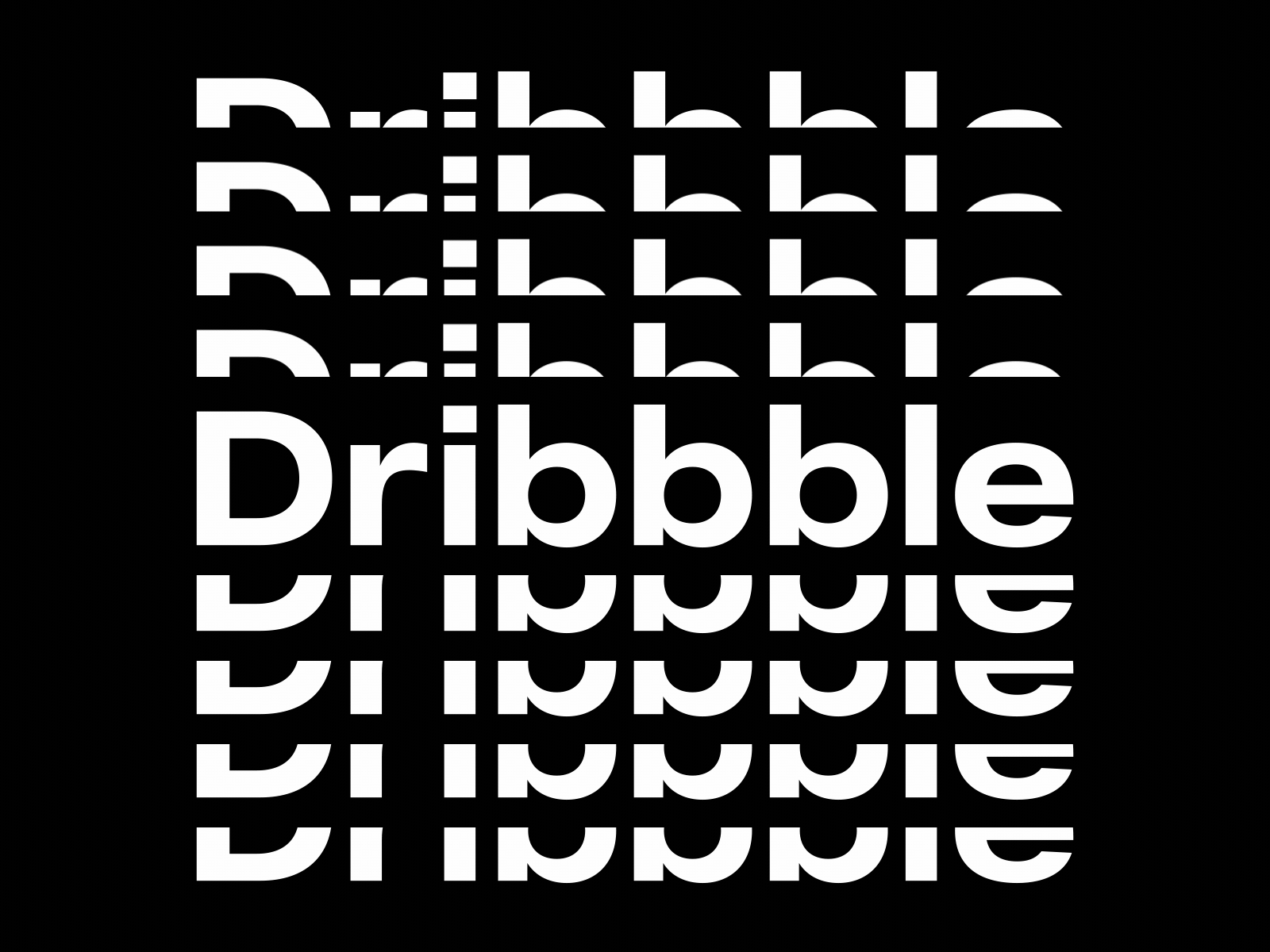 Hello Dribbble animation gif kinetic type typography
