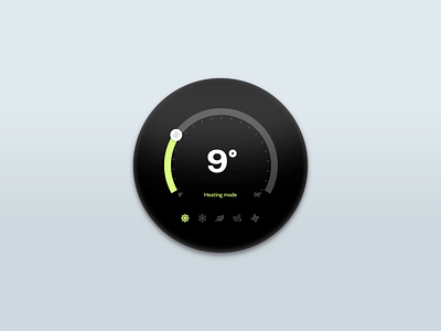 Thermostat Experiment #01 aftereffects animation concept experiment iot thermostat ui