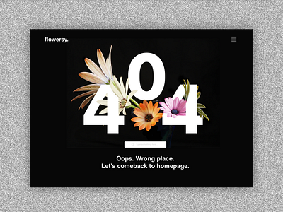 404 Not Found 404 error 404page design flower minimal ui ux web web design